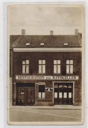 4178 KEVELAER, Restauration zum Ratskeller, Heinrich Hermens, Marktstr. 41, deutliche Druckstelle