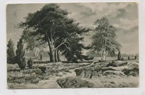 LÜNEBURGER HEIDE, "Auf der Heide", Künstler-Karte C. Present, TUCK, 1911