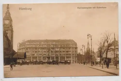 2000 HAMBURG, Hachmannsplatz, Bieberhaus, Hauptbahnhof, Droschken