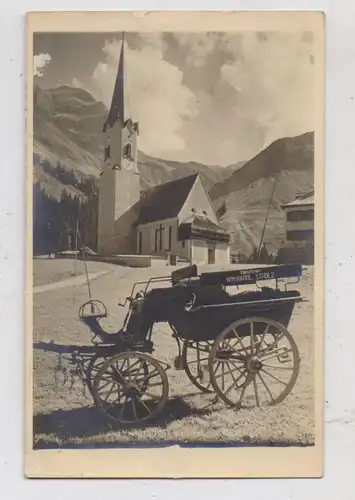 A 6290 MAYRHOFEN, Photo - AK, Gästekutsche Witwe Karol Strolz, Kirche