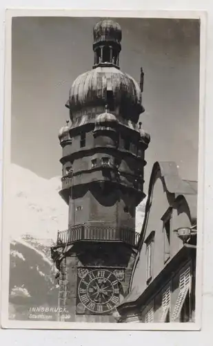 A 6000 INNSBRUCK, Stadtturm, Gebirgs Jäger Feldpost 2. Weltkrieg