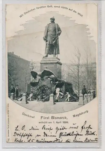 0-3000 MAGDEBURG, Fürst Bismarck - Denkmal Einweihung 1. April 1899