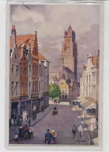 B 8000 BRUGGE, Hoofdkerk, Künstler - Karte Hoecke