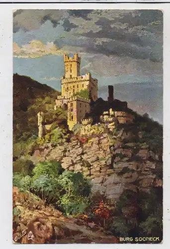 6531 NIEDERHEIMACH, Burg Sooneck, Künstler-Karte, TUCK - Oilette