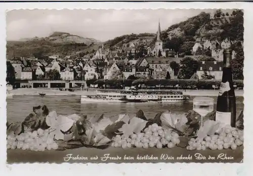 BINNENSCHIFFE - RHEIN, Köln-Düsseldorfer "MAINZ" vor Linz, 1963