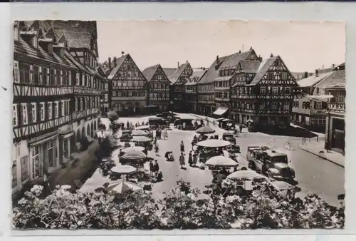 7060 SCHORNDORF, Marktplatz, Marttreiben, LKW, 1957