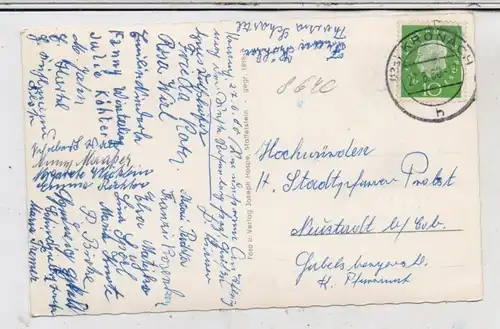 8640 KRONACH, Veste Rosenberg, 196, AK an den Stadtpfarrer in Neustadt b. Coburg