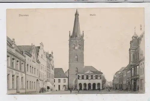 4270 DORSTEN, Markt, Restauration Johann Koor, 1911