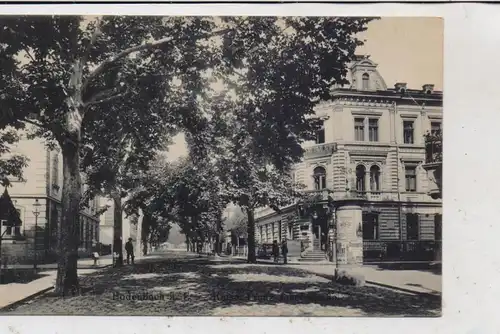 BÖHMEN & MÄHREN - TETSCHEN - BODENBACH / DECIN, Kaiser Franz - Josef Strasse, Hotel Umlauft, Litfasssäule