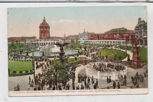 6800 MANNHEIM, Ausstellung 1907, Friedrichsplatz, Vormittags-Konzert, color