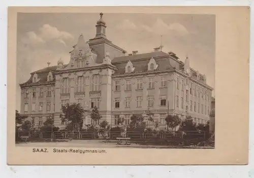 BÖHMEN & MÄHREN - SAAZ / ZATEC, Staats-Realgymnasium, Archiv-Beleg Fa. Prager - Berlin