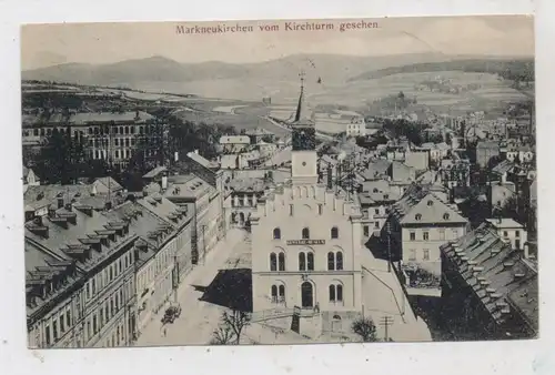 O-9659 MARKNEUKIRCHEN, Blick vom Kirchturm, 1910