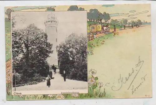 4190 KLEVE, Aussichtsturm, dekorativ, 1902, Knackstedt & Näther