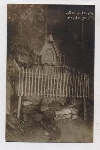 POLITIK - MATHIAS ERZBERGER, Mordstelle in Bad Griesbach, Photo-AK