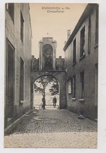 4240 EMMERICH, Christoffeltor, Radfahrer, Verlag Hirschmann