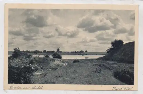 0-2404 KIRCHDORF / Insel Poel, Kirchsee mit Windmühle, Foto-Heinrich - Wismar