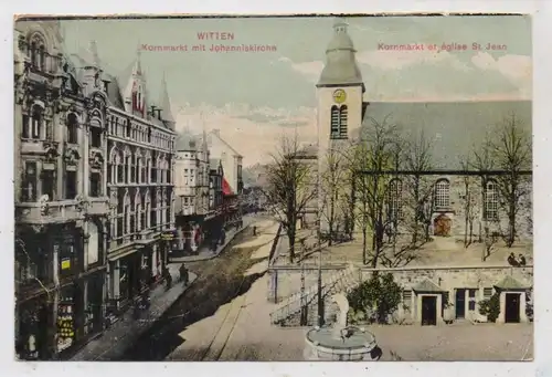 5810 WITTEN, Kornmarkt mit JohannIskirche, 1924
