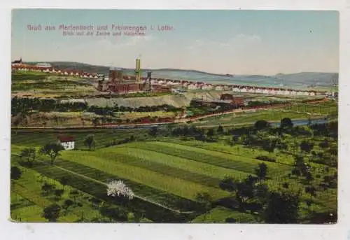 F 57600 FREYMING - MELENBACH, Blick auf Zeche und Kolonien, 1918