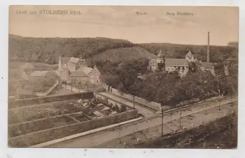 5190 STOLBERG, Burg Bleibtreu und Umgebung, 1907, Verlag Lütters