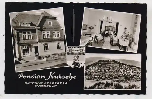 5778 MESCHEDE - EVERSBERG, Pension und Metzgerei Kutsche, 1967