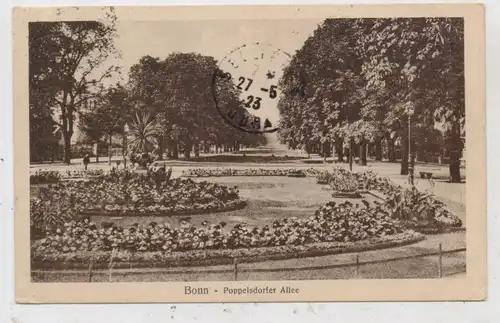 5300 BONN, Poppelsdorfer Allee, 1923, franz. Militärpost