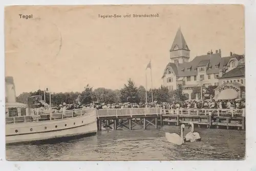 1000 BERLIN - TEGEL, Tegeler See, Ausflugsschiff am Strandschloß