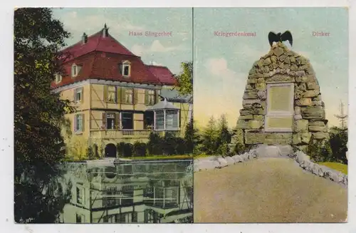 4777 WELVER - DINKER, Kriegerdenkmal, Haus Sängerhof