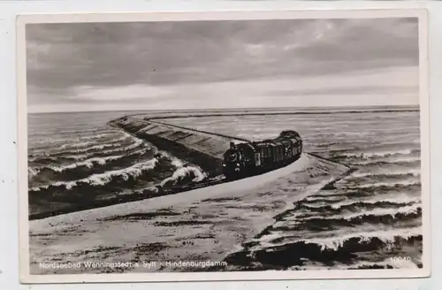2280 SYLT - WENNINGSTEDT, Hindenburgdamm, Eisenbahn, Verlag Rubin - Lübeck