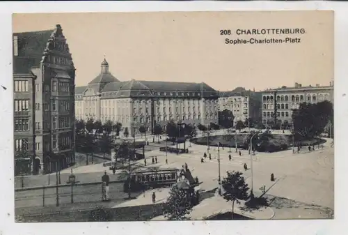 1000 BERLIN - CHARLOTTENBURG, Sophie-Charlotten-Platz, Strassenbahn