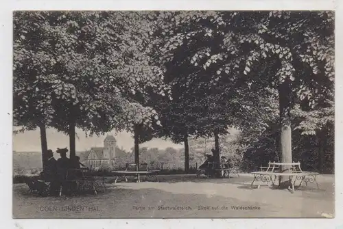 5000 KÖLN - LINDENTHAL, Stadtwaldteich, Blick auf die Waldschänke, 1907, Trenkler