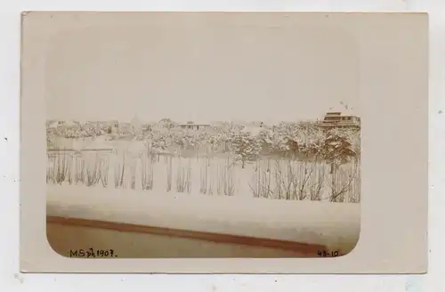 1000 BERLIN - NIKOLASSEE, Photo-AK, Villen im Schnee, 1907