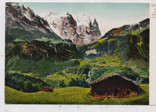 CH 6083 HASLIBERG BE, Blick gegen Rosenlaui und Eiger, Trenkler 1905