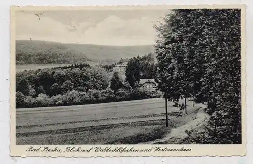 0-5302 BAD BERKA, Waldschlößchen unf Hartmannhaus, 1939, NS - Beflaggung