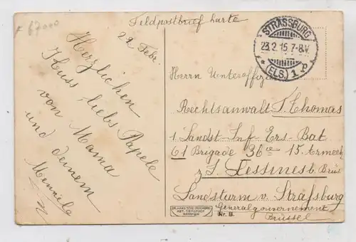 F 67000 STRASBOURG / STRASSBURG, Kaisers Geburtstagsfeier und Feldgottesidenst auf dem Kleberplatz 1915