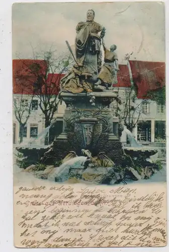 4150 KREFELD - UERDINGEN, Kaiser - Friedrich - Brunnen, 1902