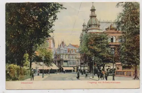 4000 DÜSSELDORF, Eingang zur Schadowstrasse, 1907, belebte Szene