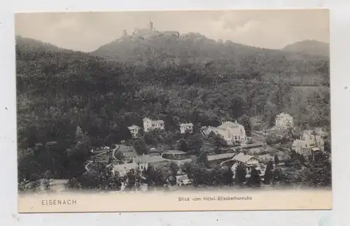 0-5900 EISENACH, Blick vom Hotel Elisabethenruhe, ca. 1908, Verlag Mattheus