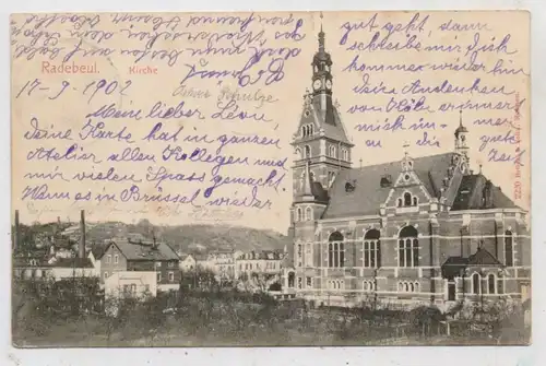 0-8122 RADEBEUL Kirche und Umgebung, 1902