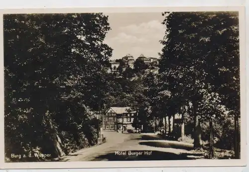 5650 SOLINGEN - BURG, Hotel Burger Hof, 1937