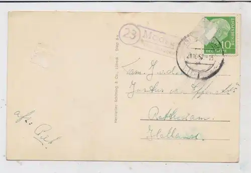 2840  DIEPHOLZ, Schloß, Landpoststempel "23 Maasen über Sulingen", 1957