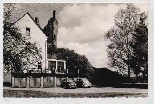 5501 KORDEL - RAMSTEIN, Hotel-Pension Burg Ramstein, 195..., VW-Käfer