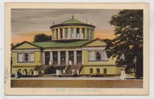 5300 BONN, Akademisches Kunst - Museum, 1923, franz. Militärpost