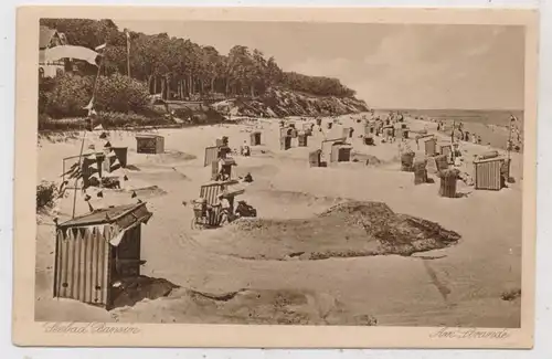 0-2253 HERINGSDORF - BANSIN, Am Strande, Strandkörbe, Strandburgen, 1922