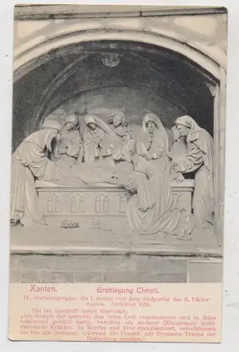 4232 XANTEN, St. Victor Dom, IV. Stationsgruppe, "Grablegung Christi", 1906, Bullmann