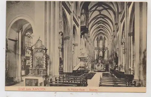 4232 XANTEN, St. Victor Dom, Innenansicht, 1910, Krams