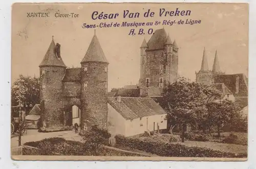 4232 XANTEN, Clever Tor, Belgische Militärpost 1922