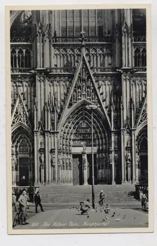 5000 KÖLN, KÖLNER DOM, Hauptportal-Treppe, Tauben füttern