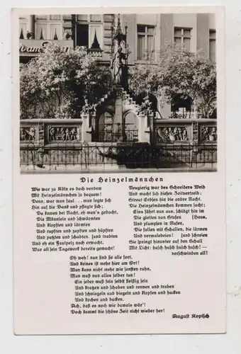 5000 KÖLN, Heinzelmännchen - Brunnen, Gedicht