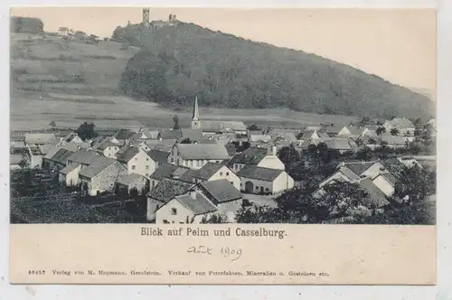 5530 GEROLSTEIN - PELM, Blick über den Ort und Casselburg, 1909, Verlag Hopmann