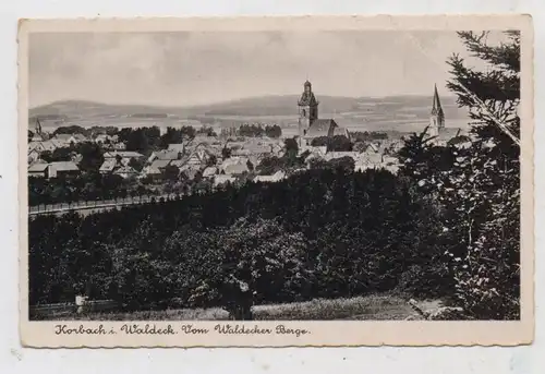 3540 KORBACH, Blick vom Waldecker Berge